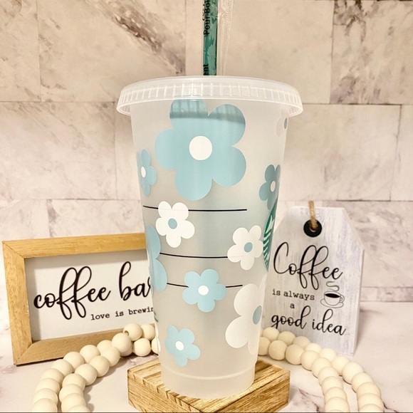 💙Blue Retro Daisy Starbucks Cup💙 - Picture 2 of 4